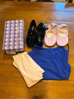 Girls Dance Bundle | Mary Jane Tap Shoes, Ballet Slippers, Leotard & Tights